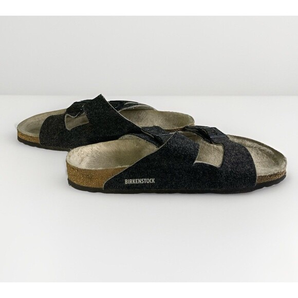 Birkenstock Arizona Happy Lamb Grey Wool Felt Lined Slide Sandal Size 46 US M13 main image 5